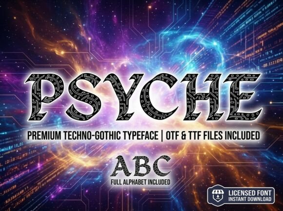 Psyche: The Techno-Gothic Display Typeface